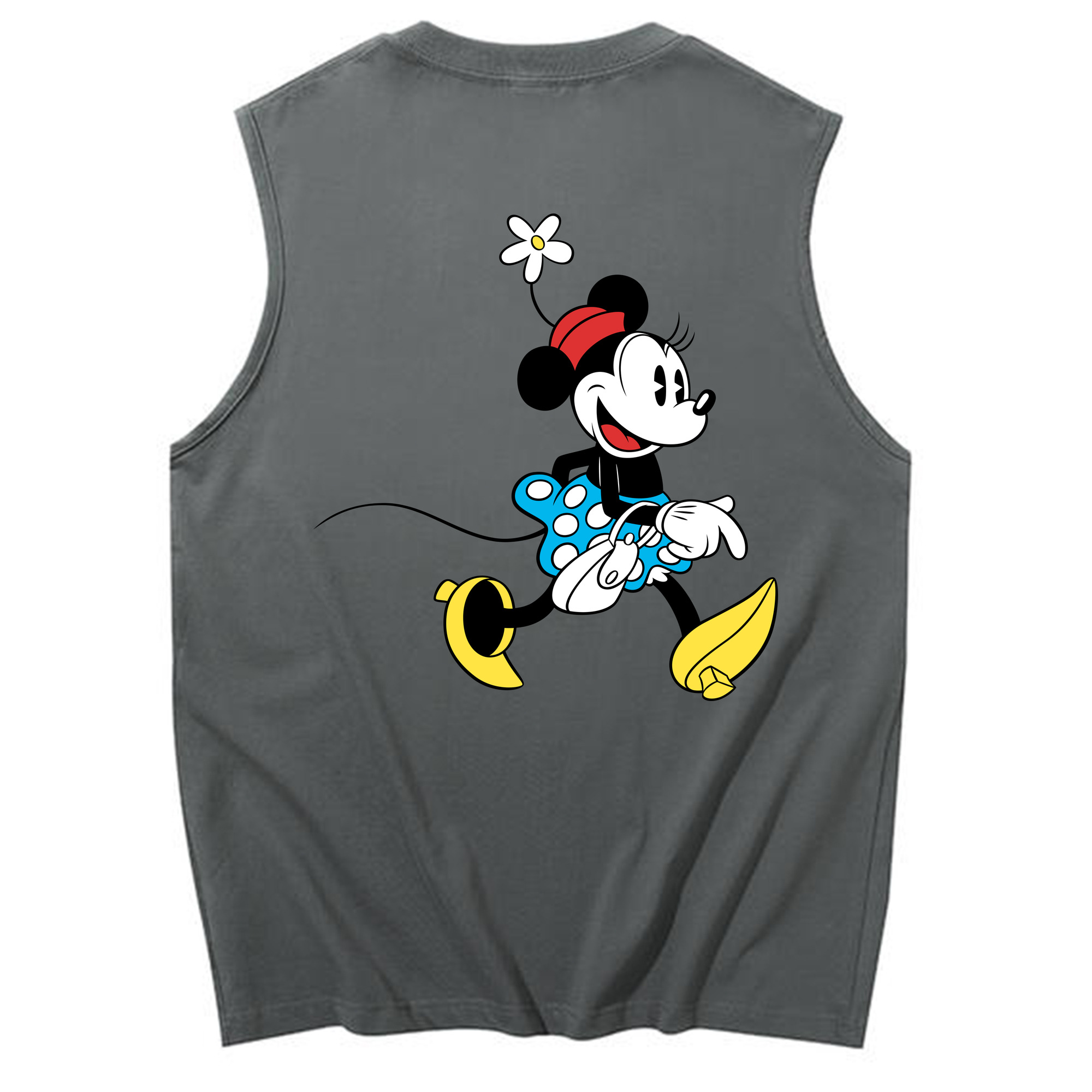 ミッキーマウス Mickey Mouse コットン100％タンクトップ（背面プリント）